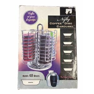 Nifty Solutions T-Discs Pod Carousel Holder Coffee Storage Organizer 40 Cup Rack